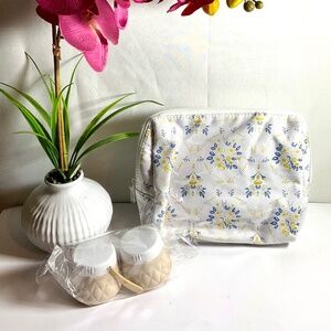 MARTHA STEWART FLORAL MAKEUP OR TOILETRY BAG~NEW!